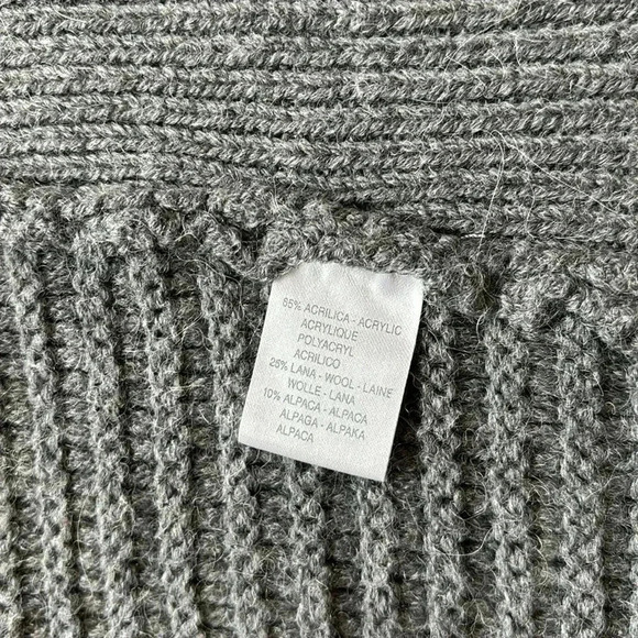 🔥Kontatto🔥 | Grey  chunky knit long cardigan sweater with wool and alpaca - Picture 8 of 12